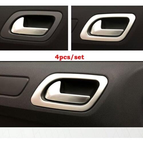 ABS Chrome For Citroen C4 2016 Accessories Car inner door Bowl decoration strip Cover Trim car styling
