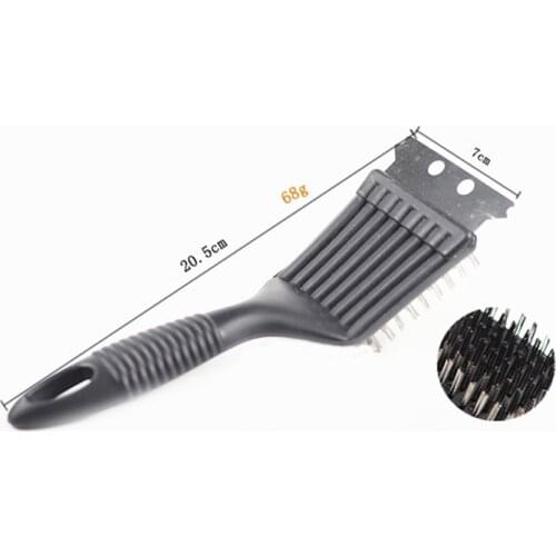 1PC Handle Barbecue Brushes BBQ Non-stick Brush Wire Steel Bristles Cleaning Cooking Grill Outdoor Home BBQ Accessories Tools