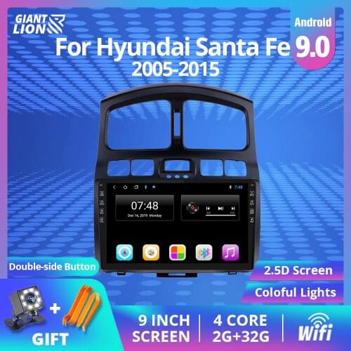 2din Android 9.0 Car Radio For Hyundai Santa Fe 2005-2015 Car Multimedia Video Player Gps Navigation Radio Player 2din Radio