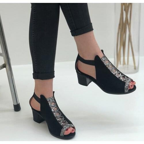 Elexus Women Sandals Summer 2021 Female Shoes High Heels Designer Fashion High Quality Suede Luxury English Brand Havana 2019