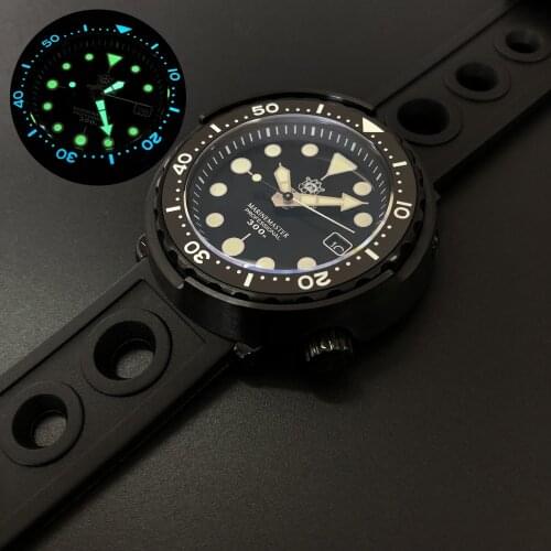 STEELDIVE mens dive watches,men automatic mechanical watch man wristwatches sport 300m waterproof luminous sapphire clock black