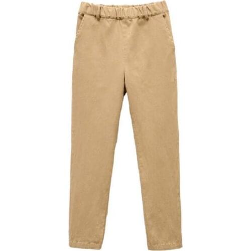 Children Pants For Boys Spring Autumn 100% Cotton Casual Teens Boys Girls School Uniform Pants Kids Trousers For 4-16 Years Old