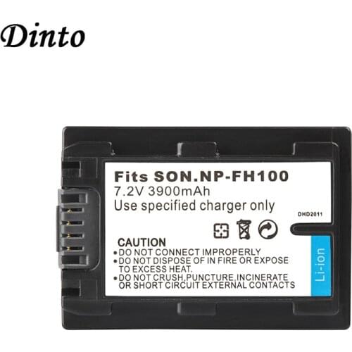 Dinto 1pc 3900mAh 7.2V NP-FH100 NPFH100 NP FH100 Camera Battery for Sony DCR SR42E SR46E SR12E FH70 FH60 FH50 FH40 FH30