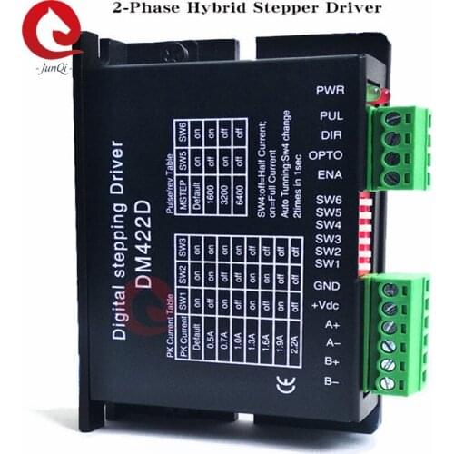 2 phase digital hybrid stepper driver DM422D,DM422 updated input voltage VDC 20-40V 2phase current 2.2A match NEMA17 motor