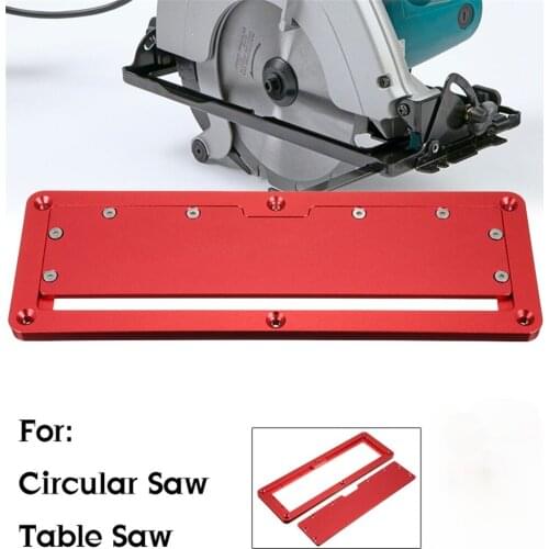 Woodworking Circular Saw Flip Cover Plate Adjustable Aluminium Insert Plate for Table Saw Flip-Floor Table Special Cover Plate