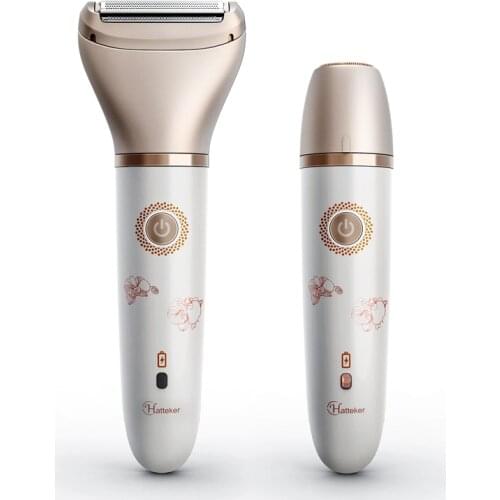 HATTEKER Electric Women Epilator Painless Hair Remover Waterproof USB Charging Epilator Legs Face Lips Bikini Women Depilation
