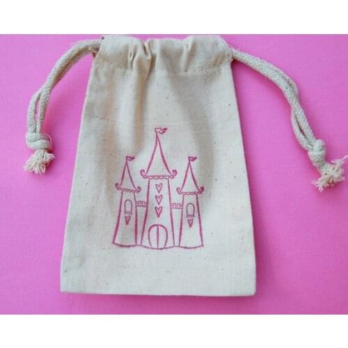 Personalized Princess Castle birthday party baby shower welcome favor muslim bags Kit Christening Baptism Candy goodies pouches