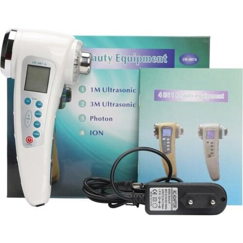 7 Kleur Led Photon Ultrasound Galvanische Ion Huid Poriën Reinigen Massager Lcd Display Anti-Rimpel Face Body Care Beauty