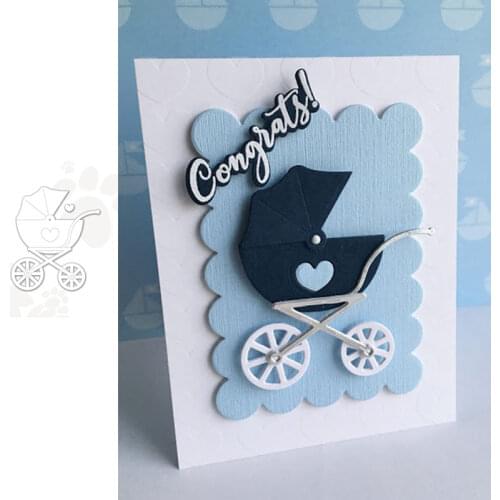 Baby Carriage Metal Cutting Dies Scrapbook Diary Decoration Stencil Embossing Template DIY Greeting Card Handmade 2021 NEW