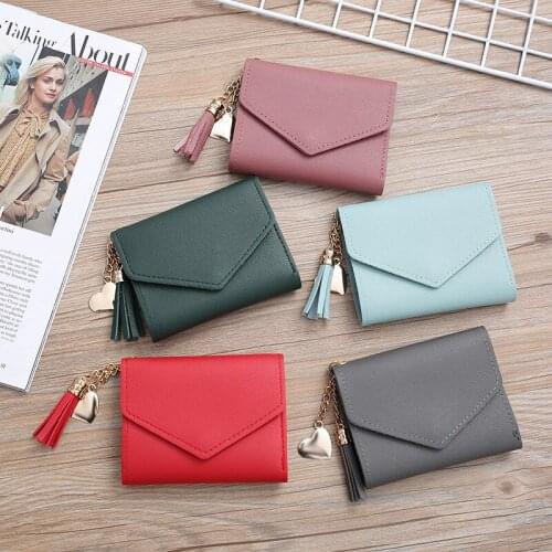 Mini Tassel Wallet Women Fashion Purse Female Short Mini Wallets Korean Students Lovely Purse Female Small Wallet for Women