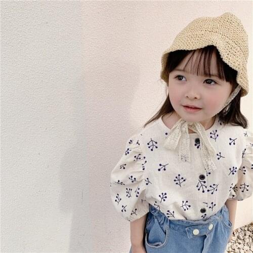2021 New Cotton High Quality Girl Clothing Set Solid Shirt Kid Children Clothing