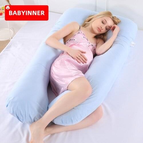 Babyinner Maternity Pillow Removable Full Body Pillow Multifunction Pregnant Pillows Breathable U-Shape Sleeping Support Cushion