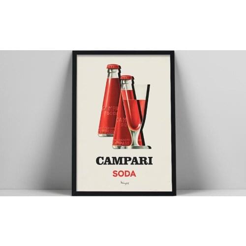 Campari Soda Drinks Posters Vintage Italian Canvas Painting Print Art Wall Pictures For Pub Bar Kitchen Dining Room Shop Decor