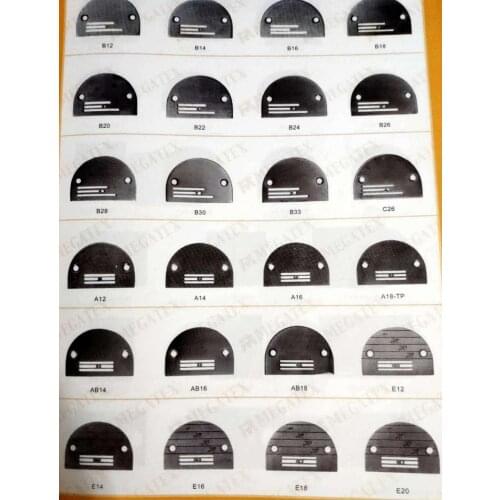 Promotion Single Needle Sewing Machine Plate/sewing Part/accessory,size From A20 E14 E16 E18 E20 E22 A20 C20 AB18 B20BC 16