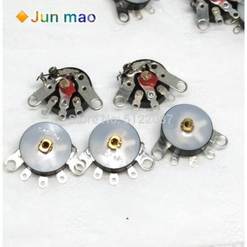 10PCS/LOT Straight Angle Radio Potentiometer RV12MM B503 B103 B50K B10K Power Amplifier Volume Potentiometer With Switch RV12 mm