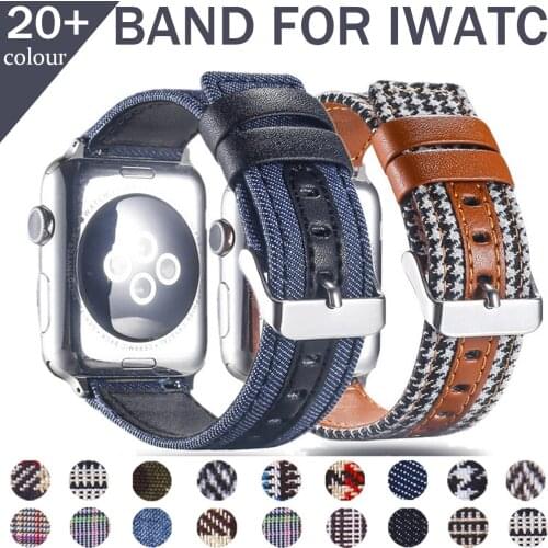 Leather Strap For Apple Watch SE 6 5 4 3 bands Metal Buckle bracelet Band For iwatch series 44mm 40mm 38mm 42mm watchband belt
