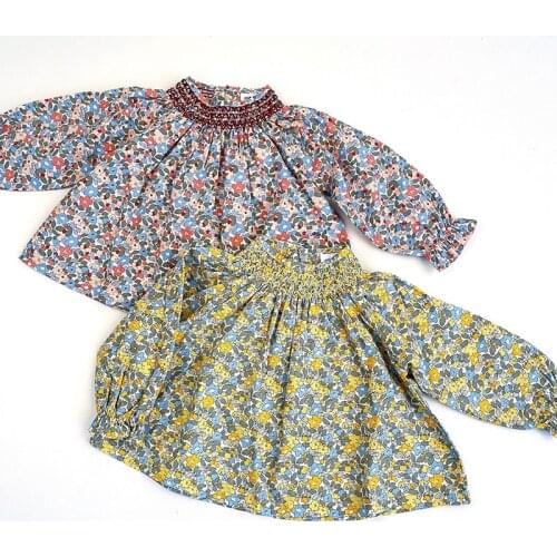 New 2021 Spring Autumn Kids Girl Long Sleeve Printing Shirt Infant Baby Girl Newborn Shirt Clothes Baby Girl Shirt 1-4Yrs