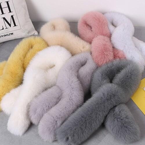 Winter New Natural Real Fox Fur Collar Scarf Womens 95CM Long Doublesided Fur Scarves Neck Warmers Genuine shawl Female