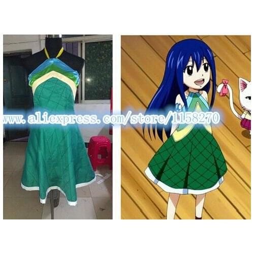 Fairy Tail Wendy Marvell Cosplay Costume Dress