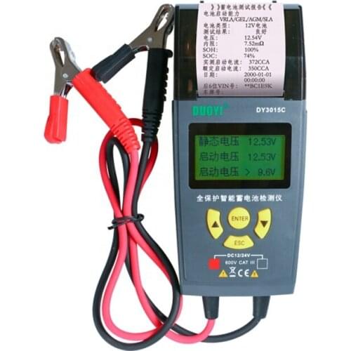 High Quality Battery Tester DY3015C DY3015B 12V 24V Battery Tester with Printing