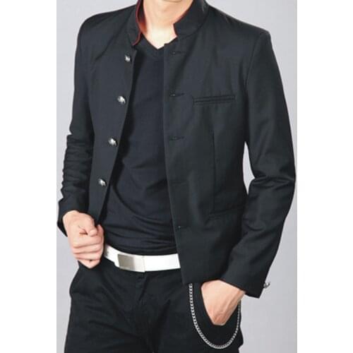 Japanese School Uniform Slim Fit Spring Autumn New Trends Korean Mens Single-Breasted Long Sleeve Jacket Suit Jacket