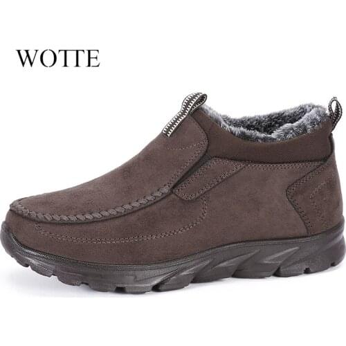 Winter Men Shoes For Men Boots Thick Fur Warm Ankle Boots For Men Footwear Fashion Snow Boots Botas Hombre Shoes Man Unisex Shoe