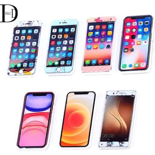 1PC 1:12 Dollhouse Miniature Mobile Phone Model Toys Pretend Toy Decoration Doll House Accessories