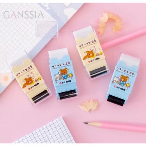 1PC Creative Bear Style Three in One Sharpener and Eraser Convenient and Clean Rubber for Studengt School Supplies (tt-177)