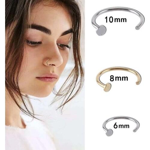 1pcs U Shaped Fake Nose Ring Hoop Septum Rings Stainless Steel Nose Piercing Fake Piercing Oreja Pircing Jewelry