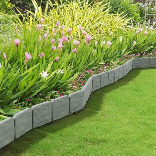 10pcs Lawn Plant Garden Border Stone Trim Outdoor DIY Walkways Trellis