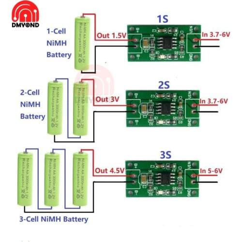 1S 2S 3S CELL 1A NiMH Rechargeable Lithium Battery Smart Charger Module Charging voltage 1.5V 3V 4.5V 5V Input 3.7V-6V 5V 4.2V