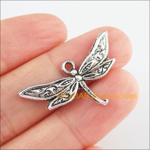 20 New Animal Charms Tibetan Silver Tone Dragonfly Pendants 17x31.5mm