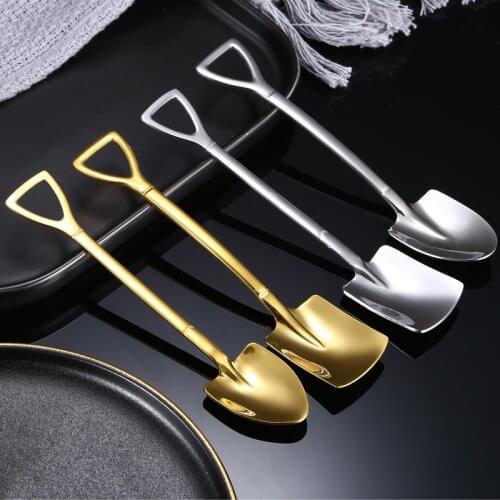 2020 fashion coffee spoon ice cream dessert spoon retro cute round head spoon kitchen gadget decoration kitchen bar utensils