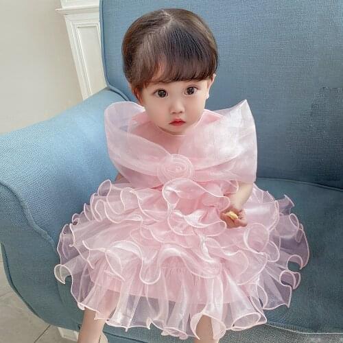 2021 Toddler Tutu Dress 5 2 1st Birthdays Dress For Baby Girl Clothes Christening Princess Party Dresses Infant Girl Lace Dress