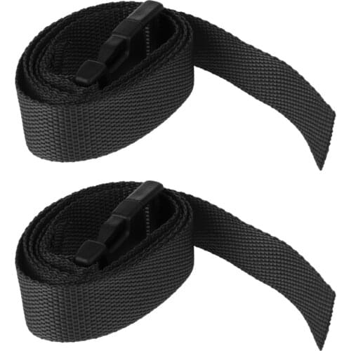 2x1 Pair 1m 25mm Golf Trolley Webbing Straps with Quick Release Buckle black