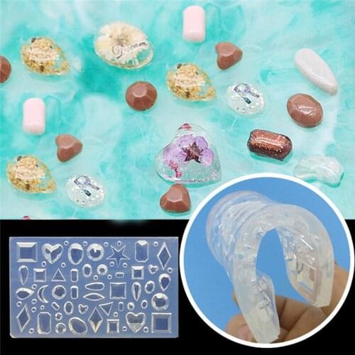 3D Silicone Diamond Jewelry Mold For Nail Art Decorations Geometric Silicone Nail Art Templates Nails Art DIY Cake Patterns