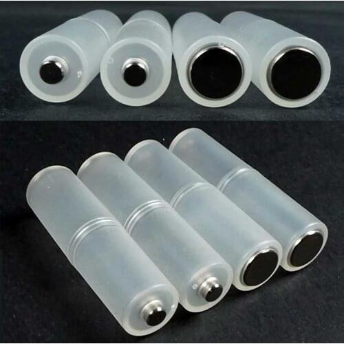 4Pcs AAA to AA Size Cell Battery Box Converter for NO.5 NO.7 Batteries Holder Plastic Case Adapter Switcher
