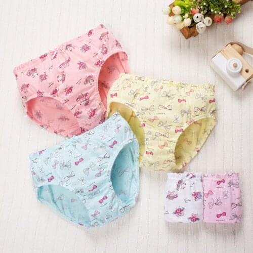 5pcs/lot new fashion kids panties girls' briefs female child underwear lovely cartoon panties children clothing baby clother