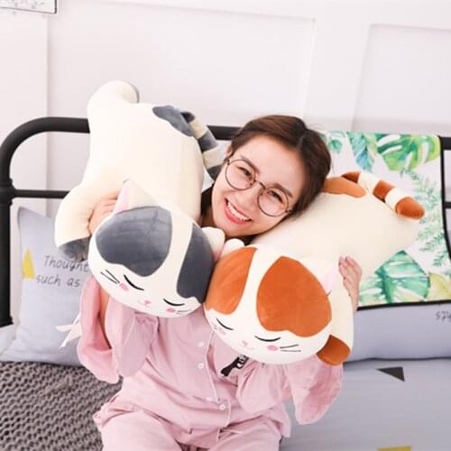 60CM Creative Christmas Plush Cat Toys For Children Soft Stuffed Down Cotton Pillow Cartoon Animal Kids Baby Doll Birthday Gift