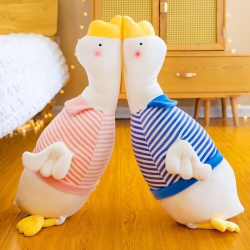 70/90/110cm Cartoon Navy Big Goose Doll Plush Toy Soft Stuffed Animals Pillow Room Sofa Decor for Kids Children Friend Gift