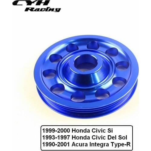 Aluminum Light-Weight Crank shaft Pulley For Honda Civic EK9, Integra Type-R 90-01