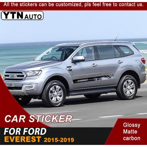 Car Decal For Ford Everest 2015 2016 2017 2018 2019 Side Body Stripe Graphic Vinyl Car Decoration Customs Sticker Accessories