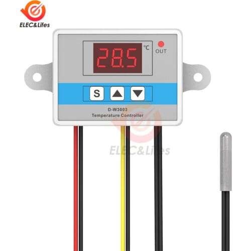DC 12V W3003 LED Digital Thermostat Temperature Controller for Incubator Box thermoregulator Heating Cooling temperature sensor