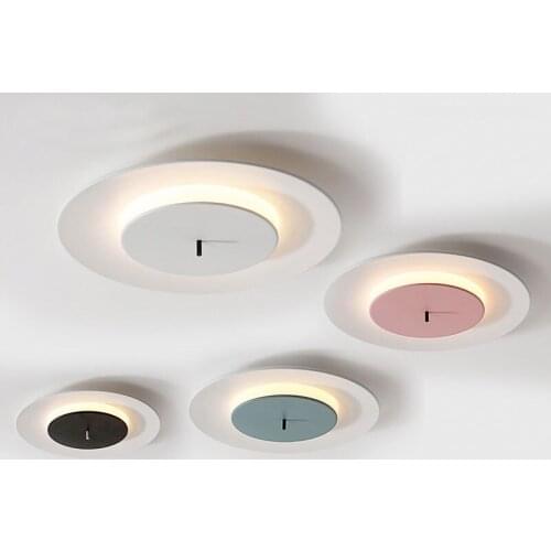 Colorful Round Ceiling Lamp Post Modern Minimalist Creative Light Nordic LED Bedroom Ceiling Lighting Fixture