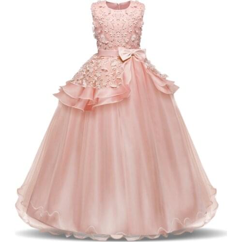 Kid Party Frock Formal Wear Infant Vestido Tutu Dresses For Girls Birthday Gown For 5 6 7 8 9 10 11 12 13 14 Years Old Baby Girl