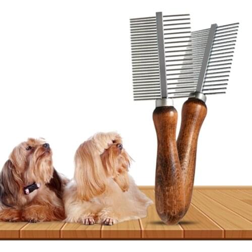 Pets Two-sided Dog Comb Hair Removal Brush Flea Comb Dogs Cats Pet Supplies Grooming Pet Comb Cleaning Tool Flea Lice Brush Tool