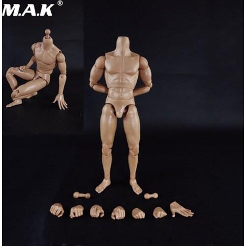 1:6 Scale Muscle Male Body Figure Nude Soldier Model Toys for 12" Action Figure