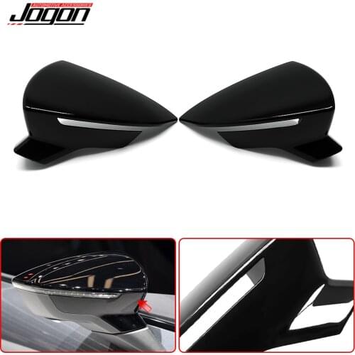 Gloss Black Side Mirror Caps Rearview Mirror Cover Case Replace For SEAT Leon MK3 5F ST FR Cupra Ibiza Mk5 Arona KJ7 2017-2020