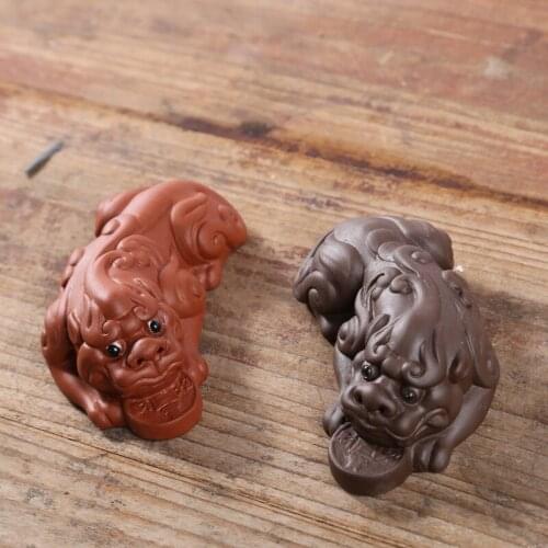 Creative brave troops one piece zisha purple clay tea pet house table decoration home desk pet wealth bring small tea play new