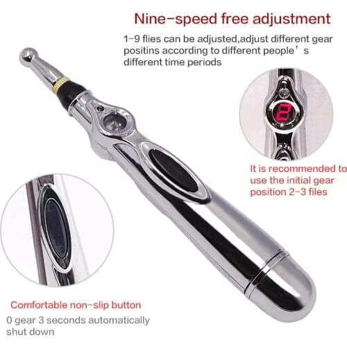 Acupuncture Pen Tens Massage USB Charging Electric Meridian Energy Laser Therapy Pen Mini Stimulation Massager Pain Relief